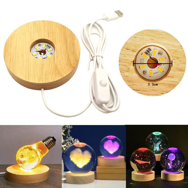 Resin Art And Wood - Présentoir d'art en résine rond en