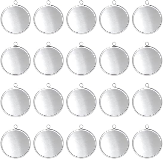 Resin Art Store - 20 pièces en acier inoxydable lunette