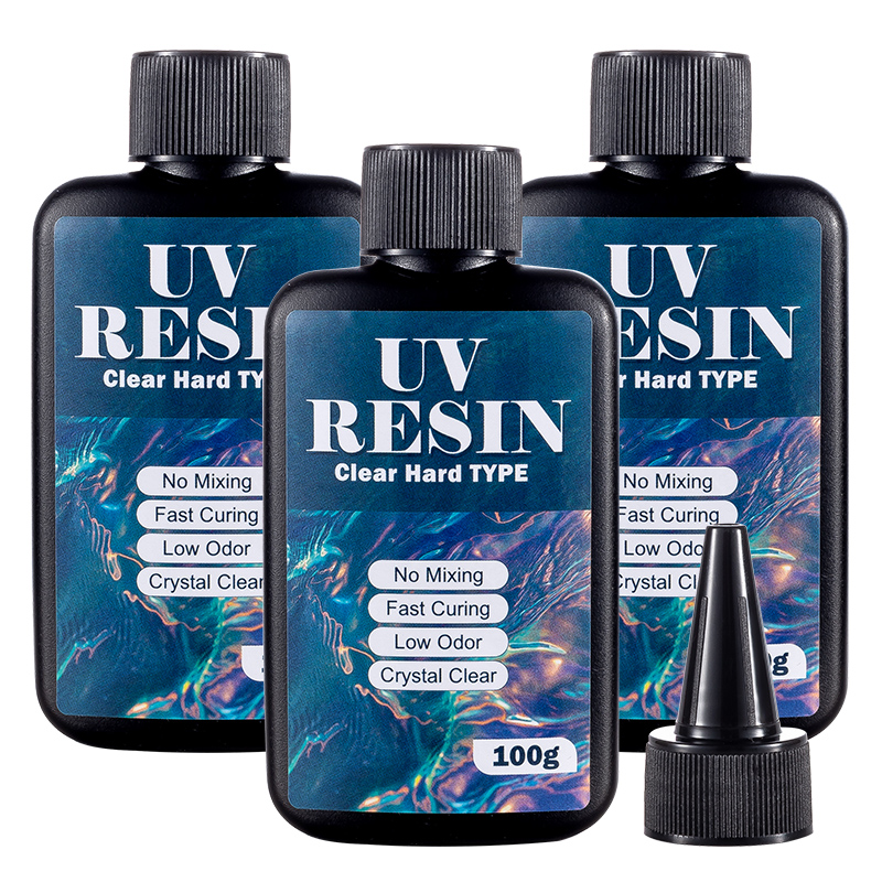 Uv Resin Clear Hard - Résine UV 100/200/300g, type dur, transparente