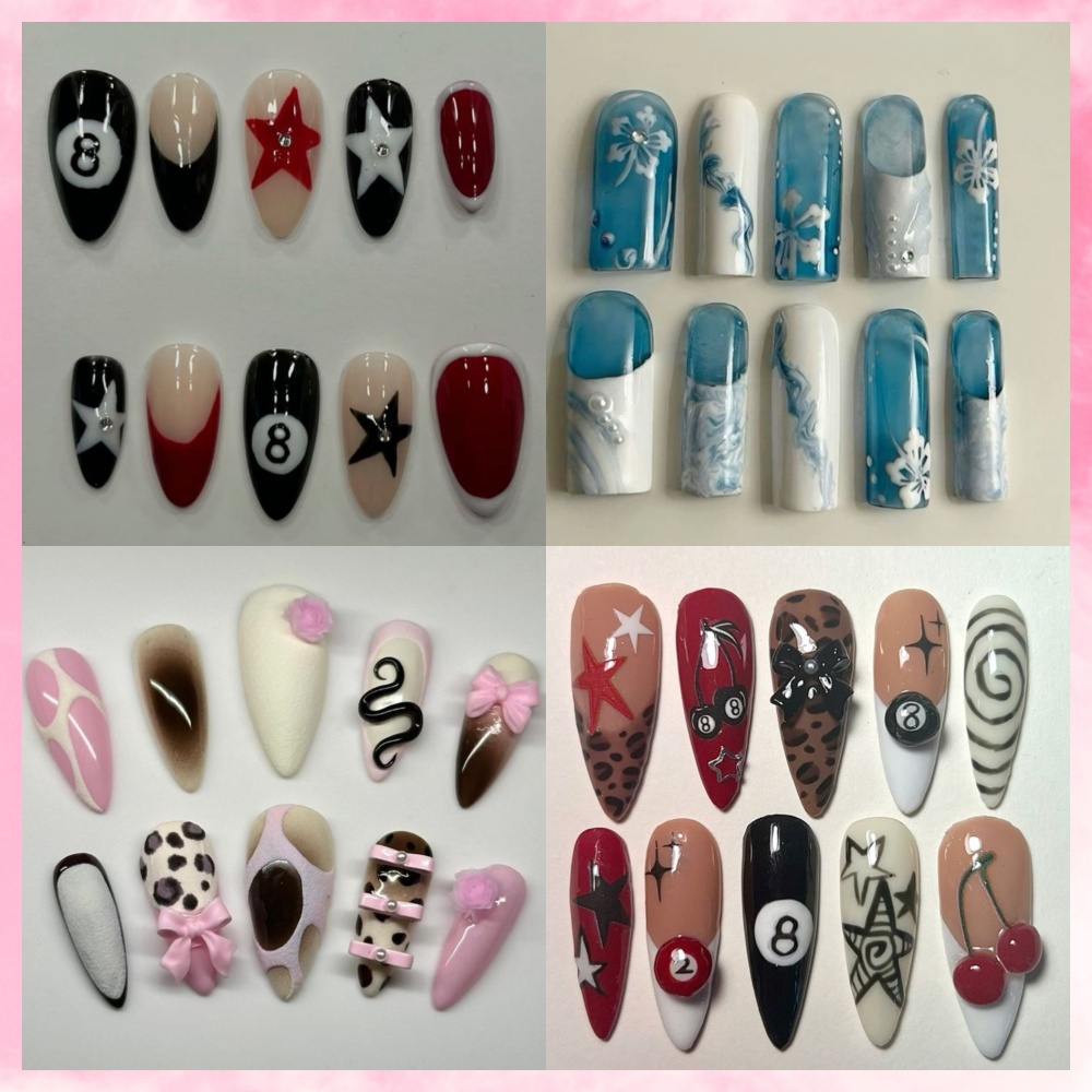 Resin Art Set - 10 faux ongles press-on faits main,