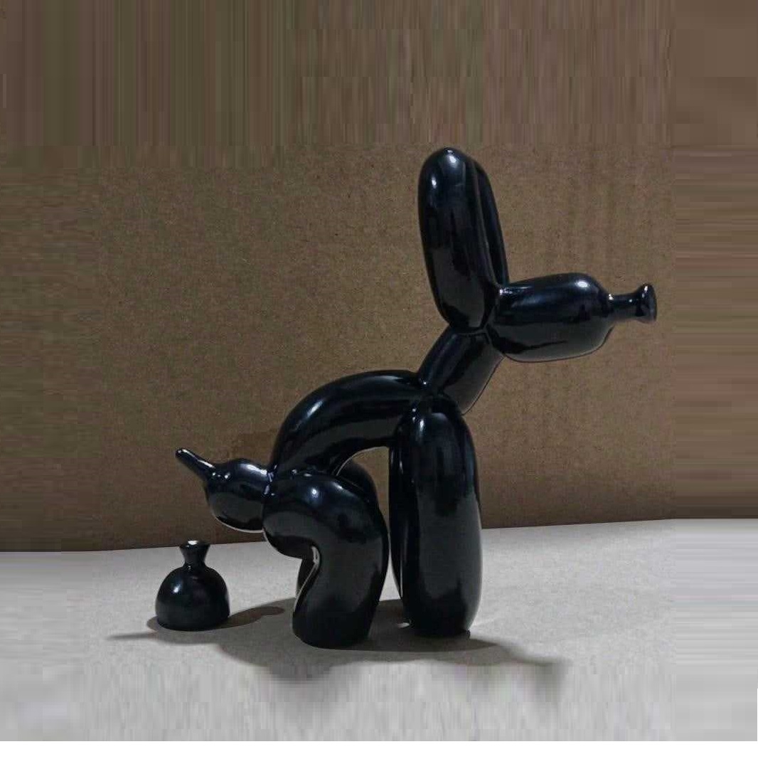 Resin Art And Wood - Statue décorative d'animal de chien de