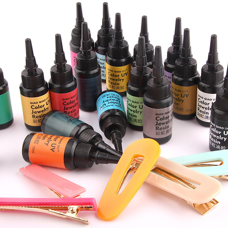 Uv Resin Clear Hard - Colle de résine UV dure colorée,