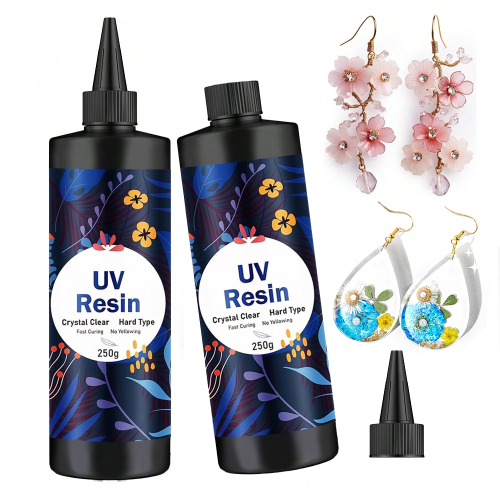 Uv Resin Clear Hard - Résine UV transparente dure 250g/500g, kit