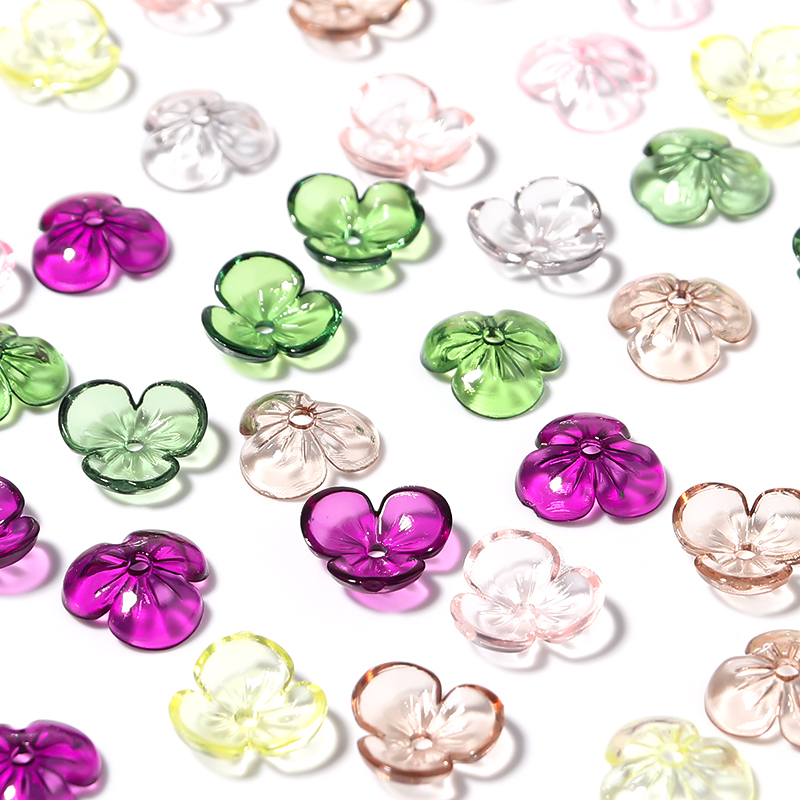 Resin Art Store - Perles de pétales en résine transparente,