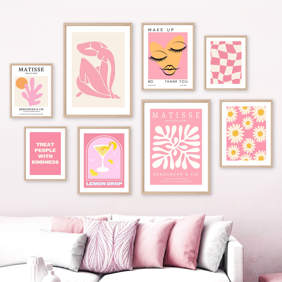 Resin Art Gallery - Affiches Matisse Femme Feuille Fleur Boisson