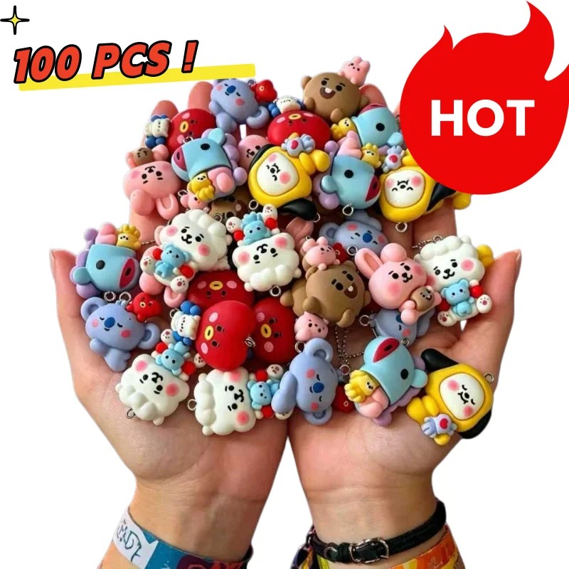 Resin Art Store - Breloques en résine BT21, 7 pièces,