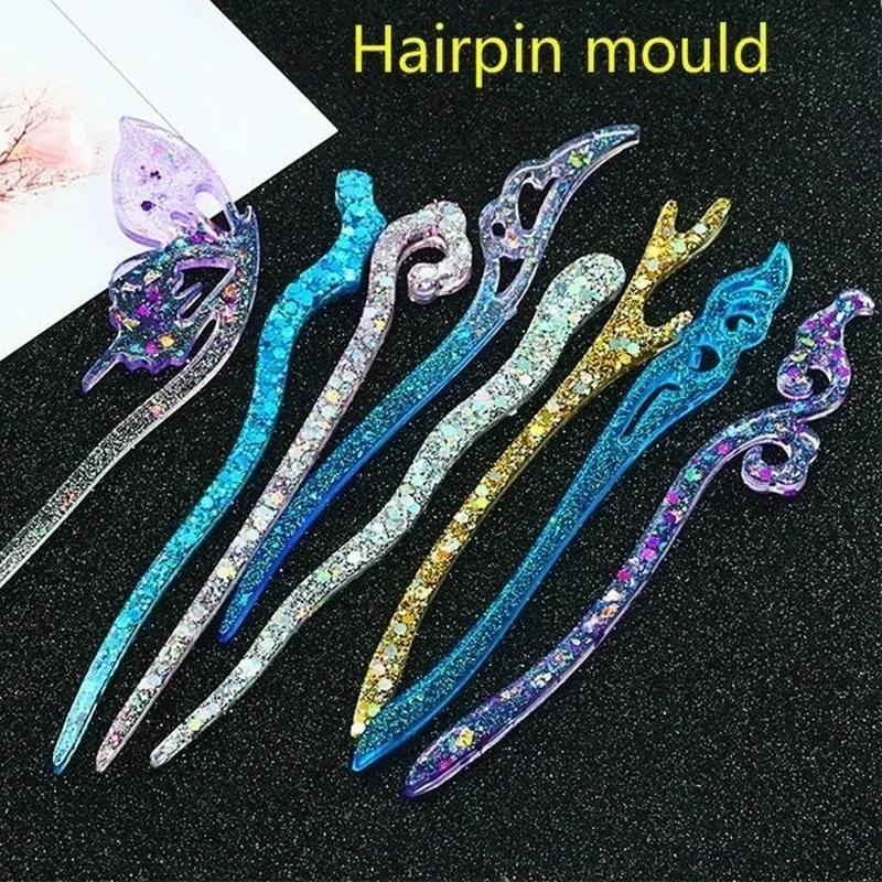 Resin Art Guide - Épingle à cheveux transparente en Silicone,