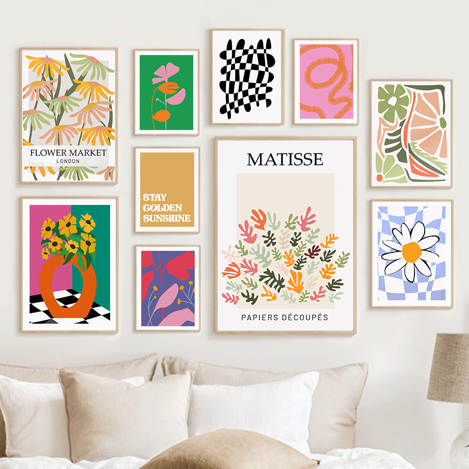 Resin Art Gallery - Peinture diamant abstraite Matisse, motifs de
