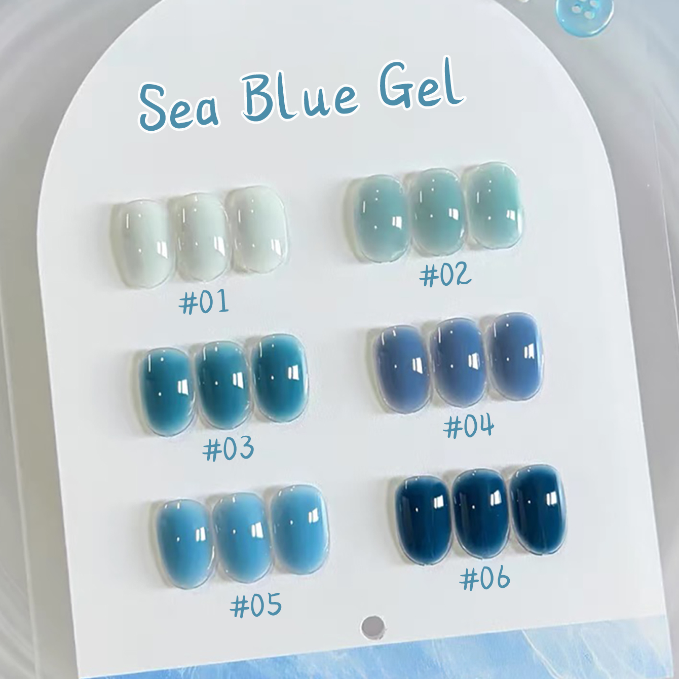 Resin Art All - 1-10 pièces WS Ice Transparent Blue