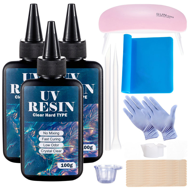 Uv Resin Clear Hard - Résine UV transparente 100g/250g, Type dur