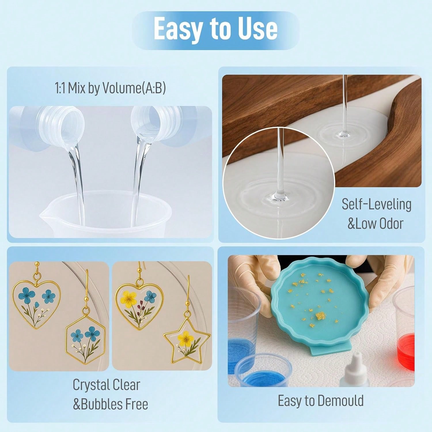 Résine époxy transparente 1:1, - Resin Art Guide avis et prix
