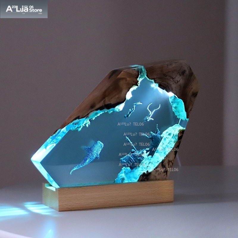 Lampe de nuit en résine de boi - Resin Art And Wood avis et prix