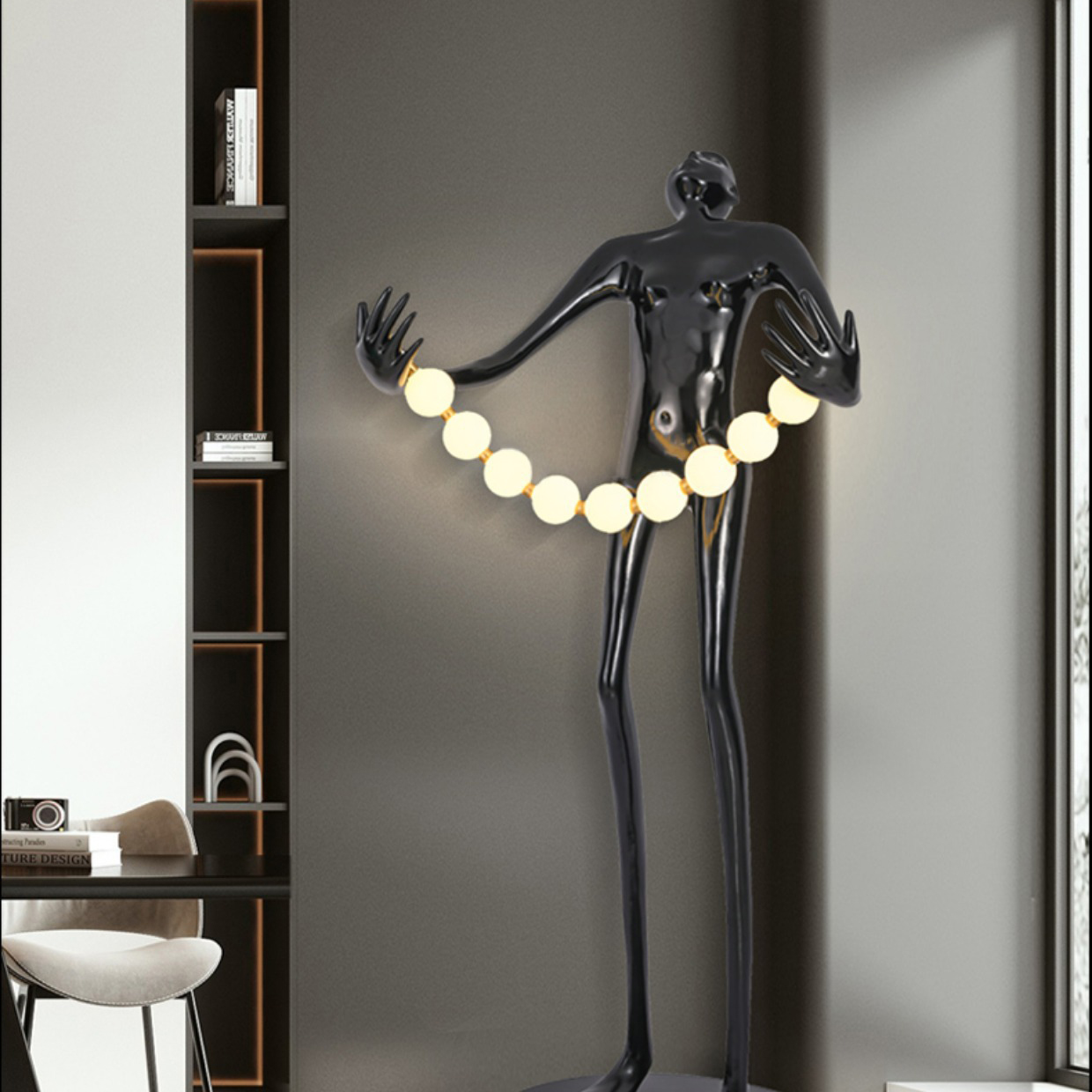 Lampadaire Statue Personnage A - Resin Art Gallery avis et prix