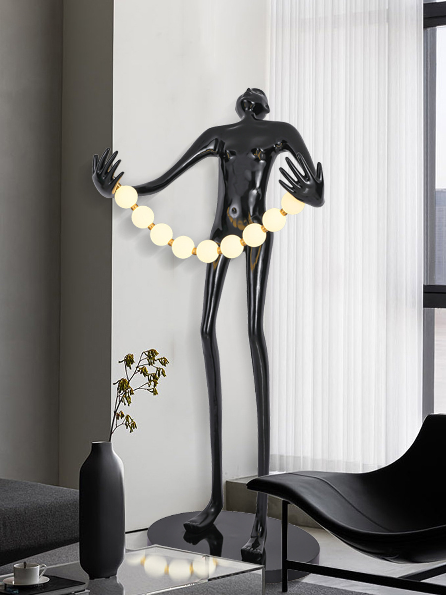 Lampadaire Statue Personnage A - Resin Art Gallery avis et prix