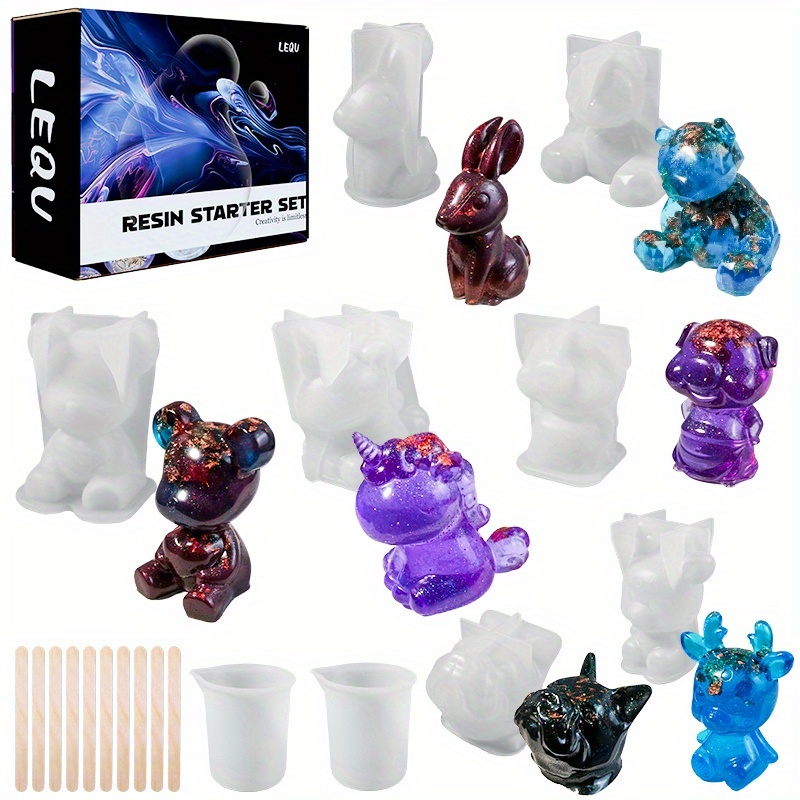 Ensemble de 19 moules en résin - Resin Art Tools avis et prix