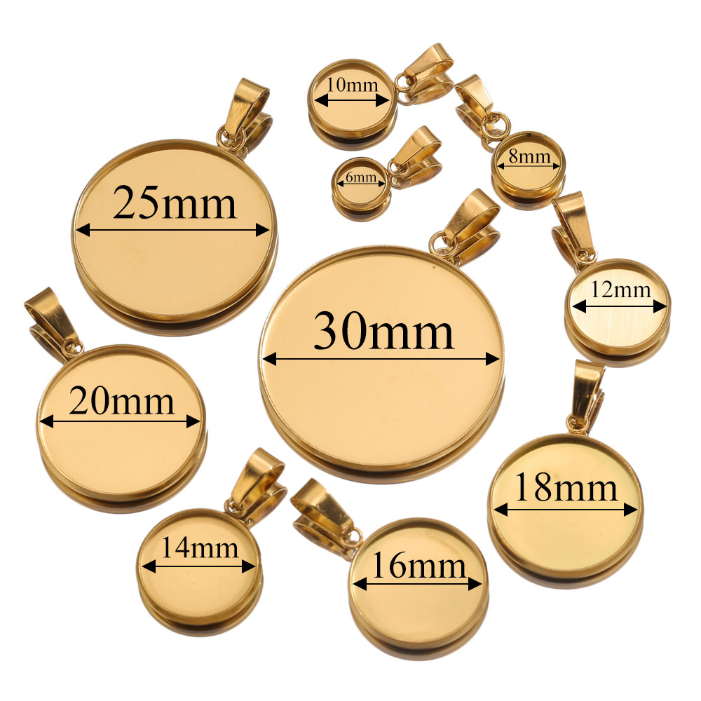 Pendentifs dorés en acier inox - Resin Art Store avis et prix