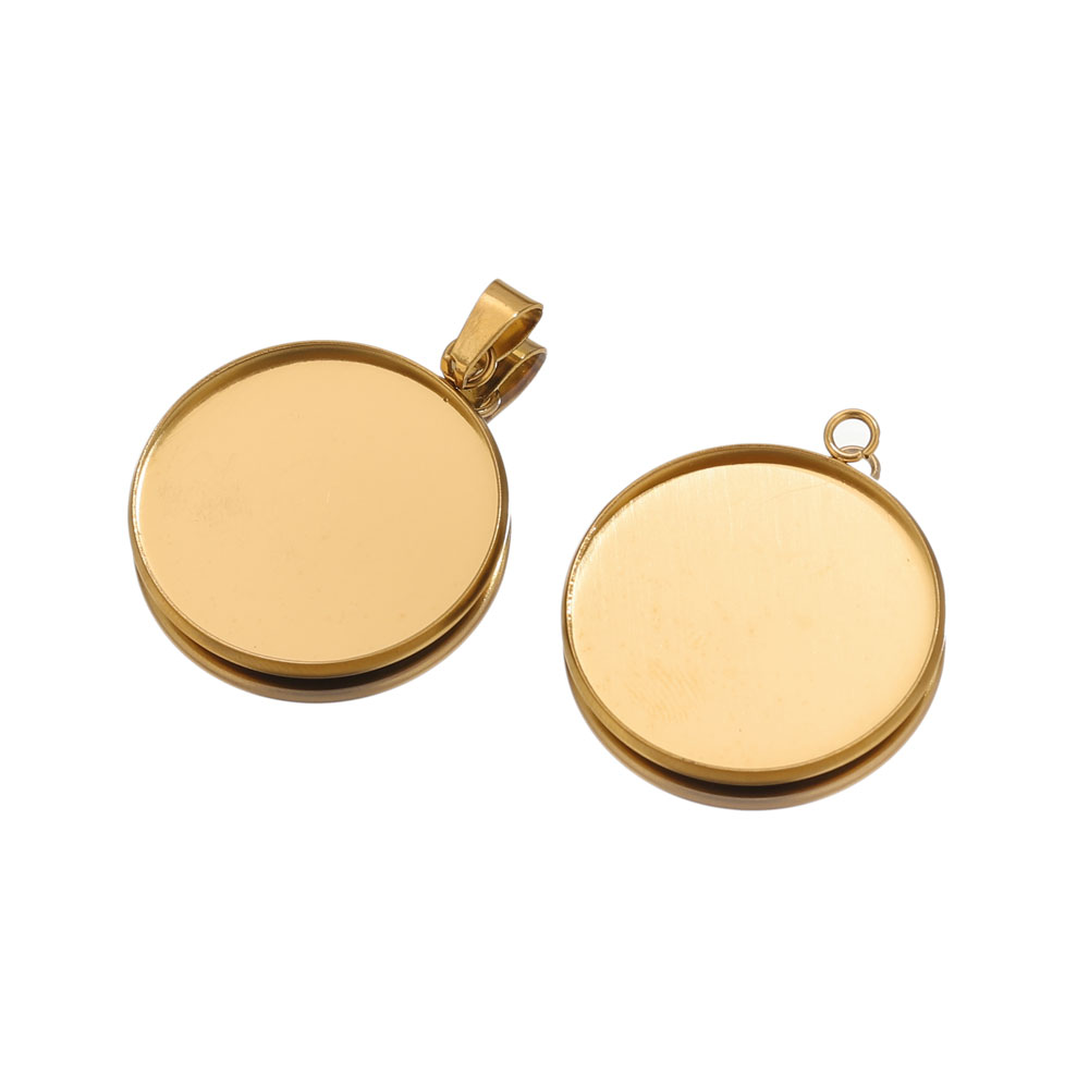 Pendentifs dorés en acier inox - Resin Art Store avis et prix