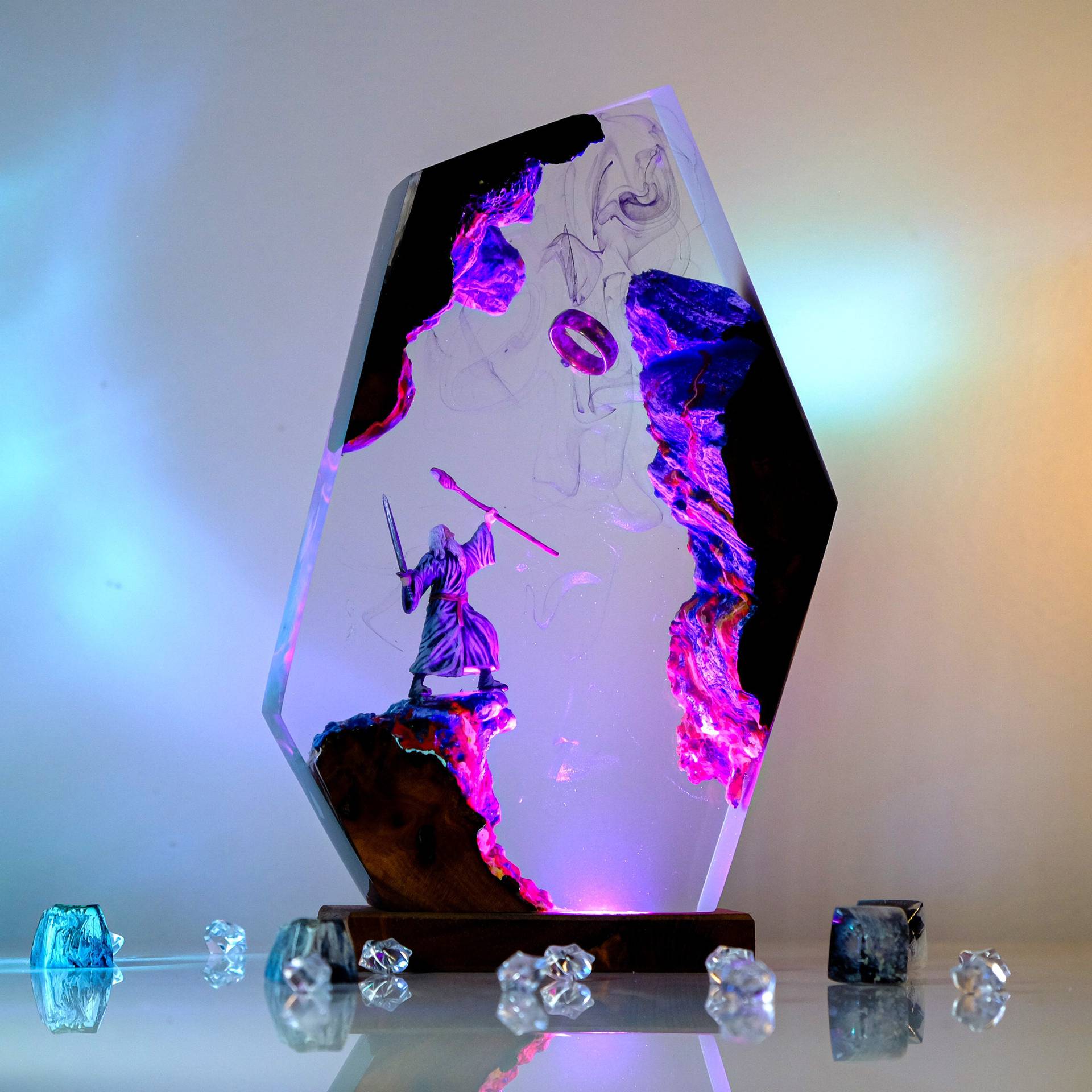 Lampe de table en résine Scène - Resin Art Things avis et prix