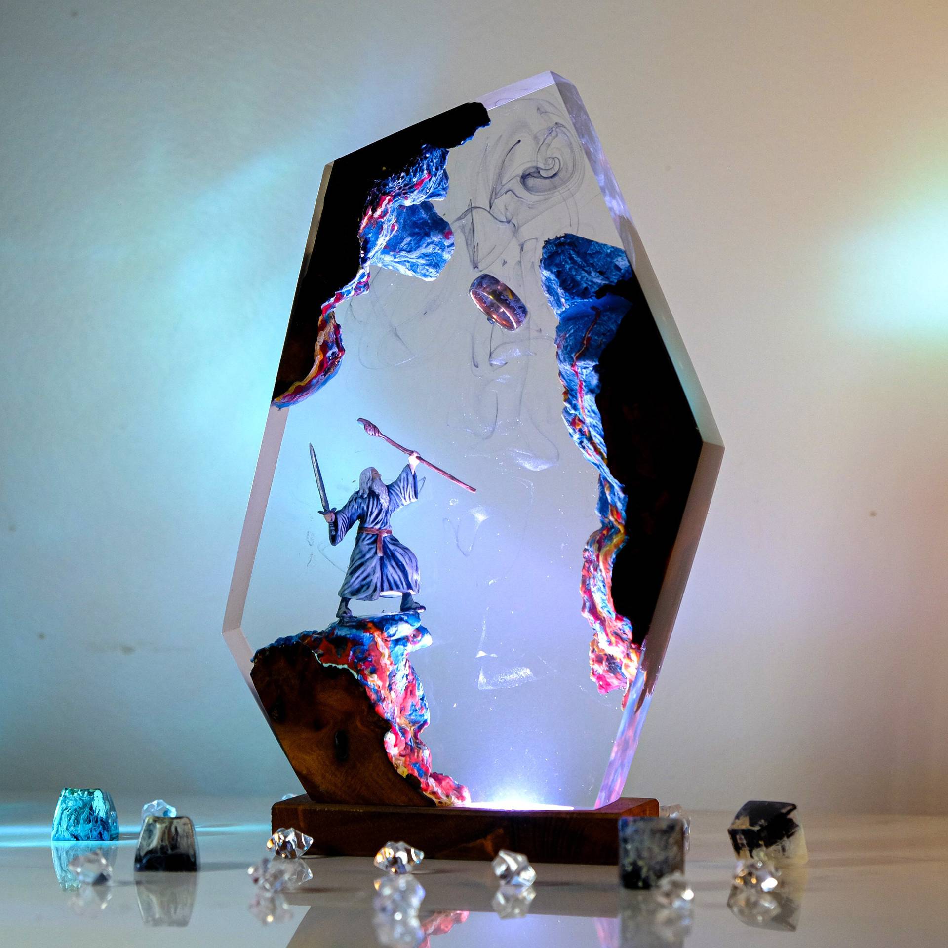 Lampe de table en résine Scène - Resin Art Things avis et prix