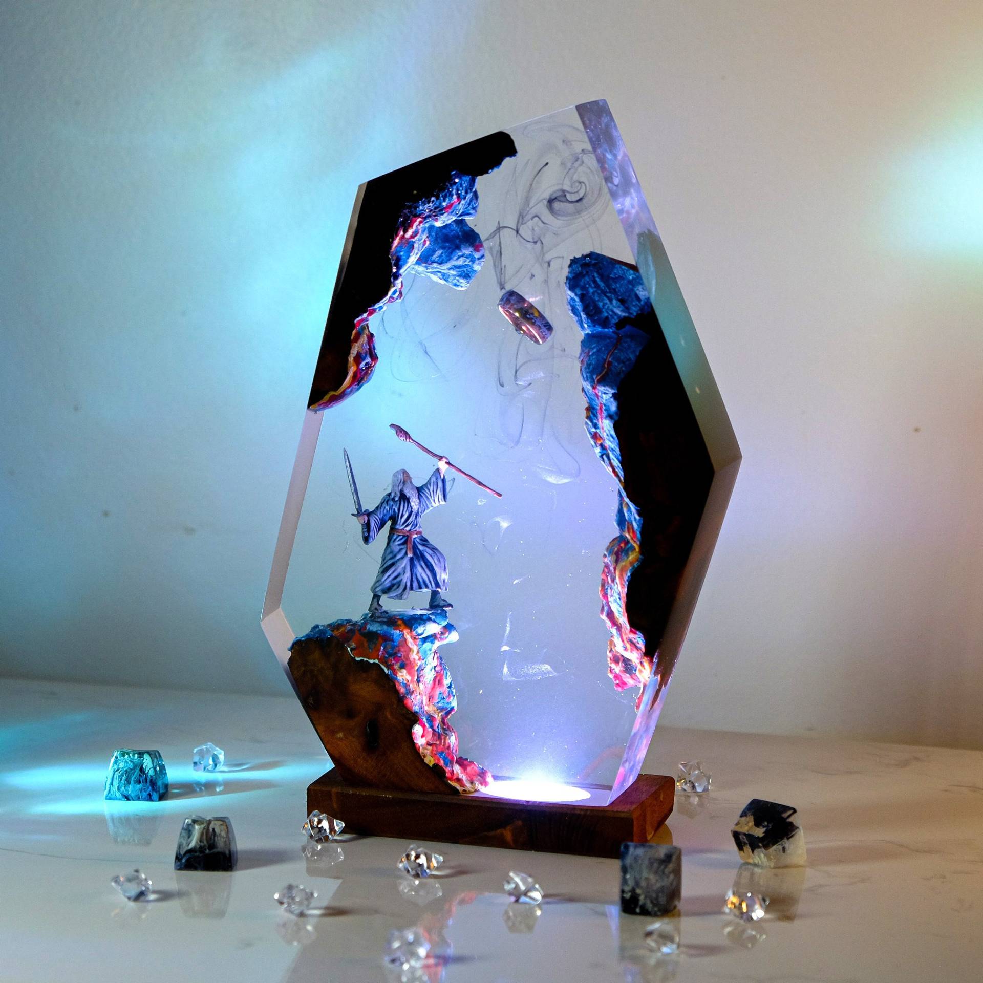 Lampe de table en résine Scène - Resin Art Things avis et prix