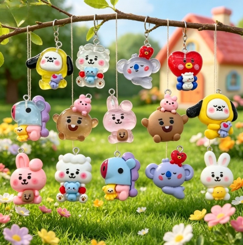 Breloques en résine BT21, 7 pi - Resin Art Store avis et prix